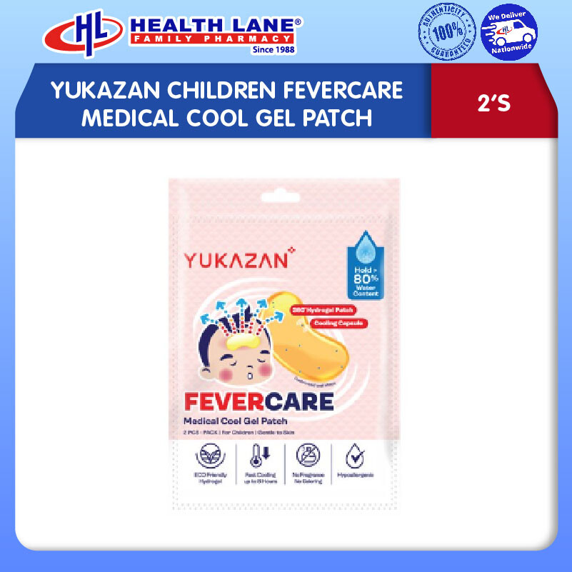 YUKAZAN KANAK-KANAK FEVERCARE MEDICAL COOL GEL PATCH 2'S